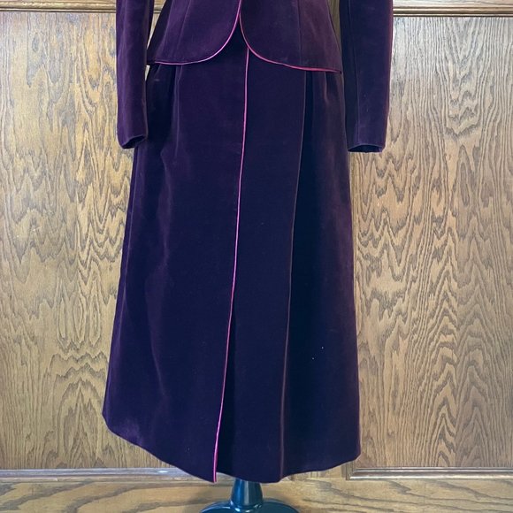 Vintage Velvet Dress Suit 2pc size xs - Picture 4 of 8